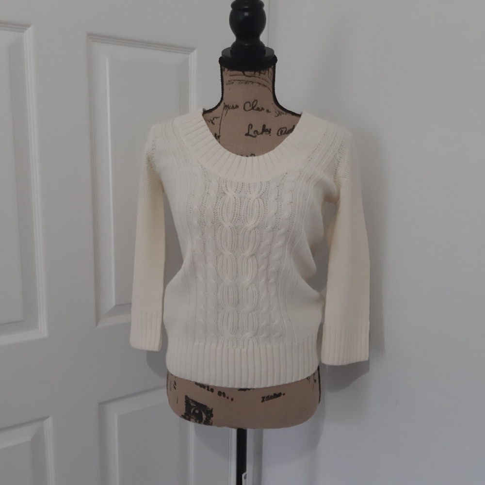 Express cable knit Cream sweater